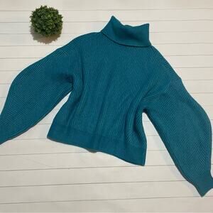 H&M Teal Turtleneck Sweater